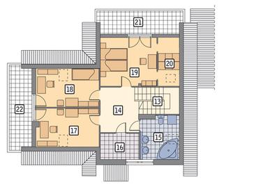 RZUT PODDASZA POW. 49,6 m²